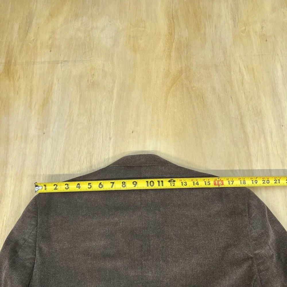 Stafford‎ Corduroy Blazer Jacket Sport Coat Mens 40R Slim Fit Brown Cotton